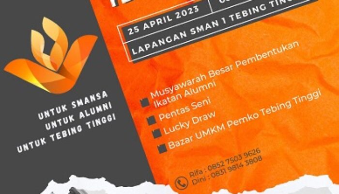 Alumni SMANSA Tebingtinggi Akan Gelar Reuni Akbar Dan Munas Perdana