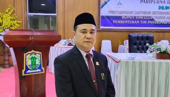 Tanggapan Ketua DPRK Simeulue Soal Pemadaman Listrik
