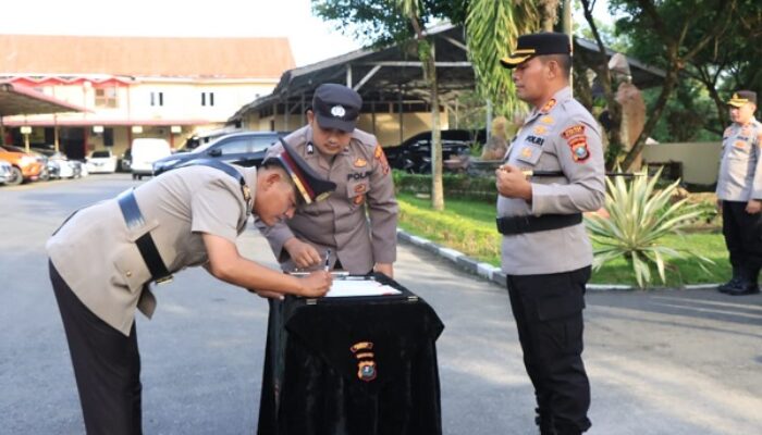 Dua Jabatan Perwira Polres Binjai Diserahterimakan