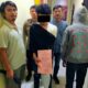 KEDUA tersangka (satu dan dua kanan) pelaku tindak pidana pencabulan saat ini ditahan di Polres Dairi. Waspada/ist.