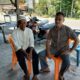 Anggota DPRK Nagan Raya Said Alwi Arif bersama Keujrun Desa Babah Krueng Kecamatan Beutong, Kamis (30/3).(Waspada/Muji Burrahman)