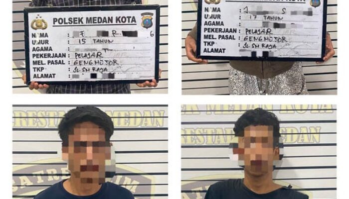 Polsek Medan Kota Amankan Empat Anggota Geng Motor