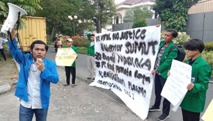 AMS Gelar Demo, Minta Gubsu Ikut Selesaikan Persoalan Plasma Masyarakat Singkuang 1