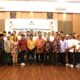 General Manager Operations PT.AR Rahmat Lubis, Senior Manager Corporate Communications Katarina Siburian Handono foto bersama dengan insan pers yang bertugas di wilayah Tabagsel, Tapteng dan Sibolga foto bersama pada acara silaturrahmi dan buka puasa bersama di Mega Permata Hotel, Padang Sidempuan, Rabu (12/4) Waspada/ist