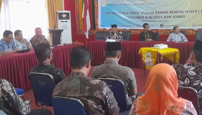 Terindikasi Korupsi, Segera Lapor Lewat Aplikasi WBS Inspektorat Aceh Singkil