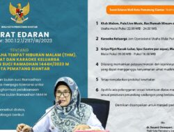 Pemko P.Siantar Terbitkan SE Operasional THM Dan Karaoke Selama Ramadan