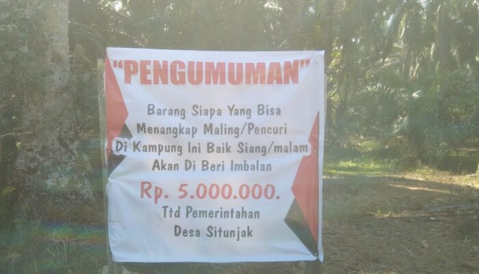 Di Situnjak, Tangkap Maling Hadiah Rp5 Juta