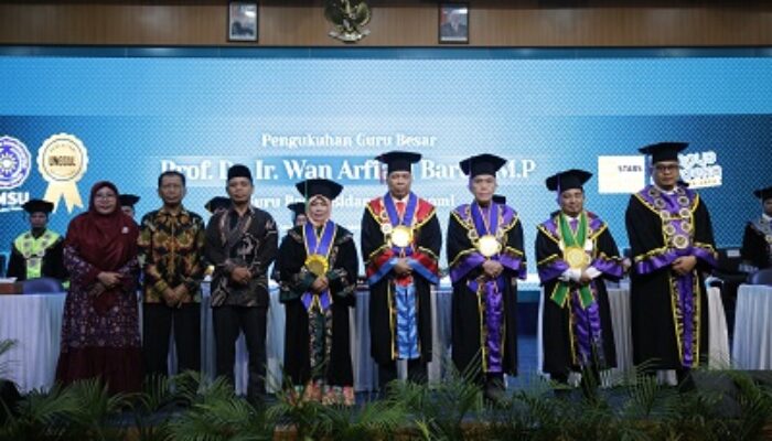 UMSU Kukuhkan Prof. Wan Arfiani Barus Jadi Guru Besar Ilmu Pertanian
