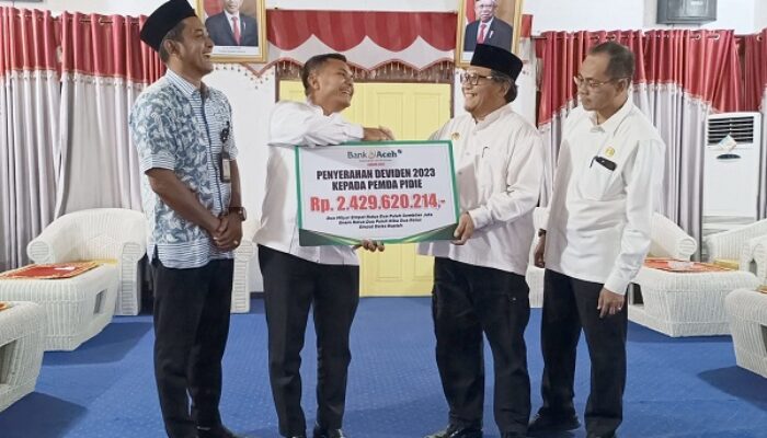 Pemkab Pidie Terima Dividen Dan Zakat Dari Bank Aceh