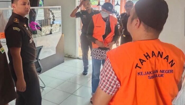 Kejari Simeulue Eksekusi Dua Terpidana Korupsi Proyek Fiktif Simpang Batu Ragi