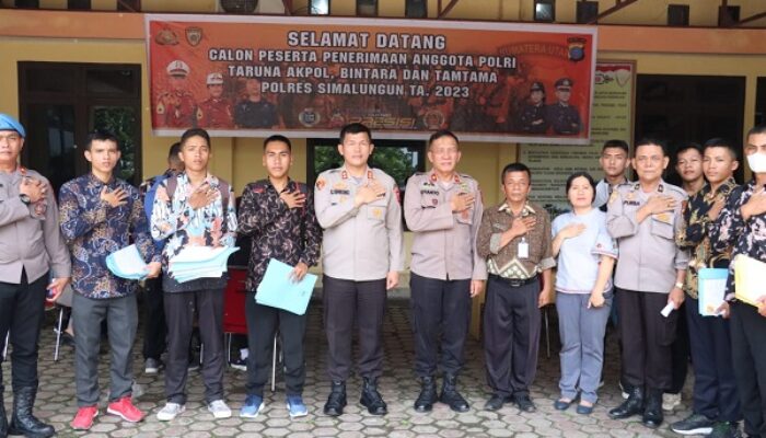 Kapolres Simalungun Tinjau Verifikasi Berkas Calon Peserta Penerimaan Anggota Polri