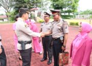 Kapolres Simalungun Pimpin Upacara Pelepasan Purnabakti Dan Kenaikan Pangkat Personel