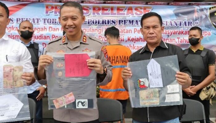 Operasi Pekat Toba 2023, Polres P.Siantar Ungkap 196 Kasus