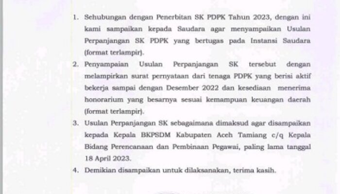 PDPK Aceh Tamiang Tersenyum Kembali