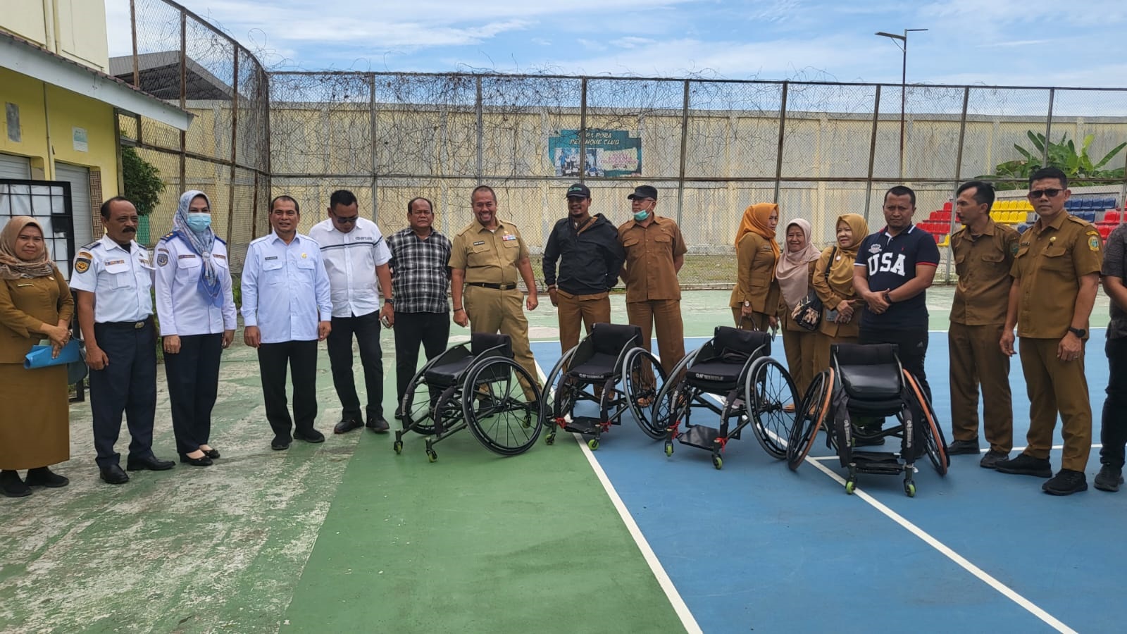 Atlet NPC Sumut Gantian Pakai 4 Kursi Roda Bantuan Disporasu