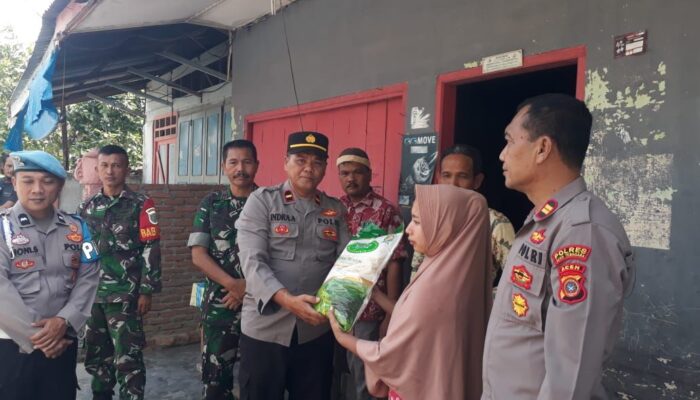 Aksi Kemanusiaan, Polsek Dan Koramil Lawe Bulan Salurkan Bantuan Sembako