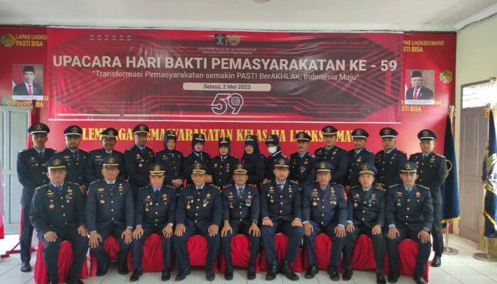 Lapas Lhokseumawe Ikuti Upacara HBP Ke-59 Dan Halal Bihalal