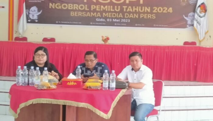 KPUD Nias Gelar “Ngopi”  Bersama Media Dan Pers