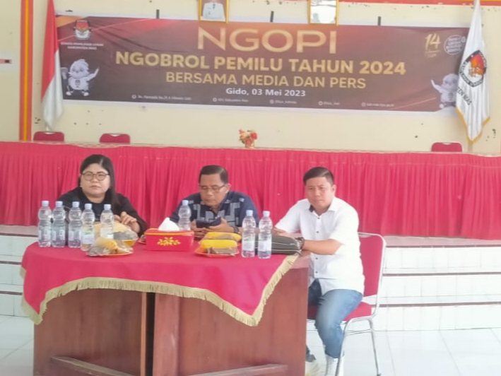 KPUD Nias Gelar "Ngopi"  Bersama Media Dan Pers