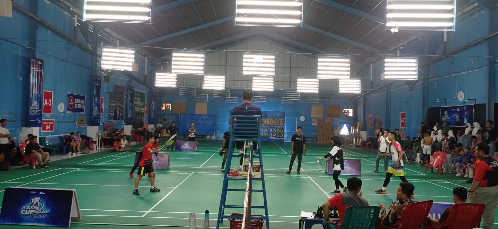 Turnamen Badminton Aqua Cup-School 2023, Ganda Campuran SMK BBC Keluar Sebagai Juara