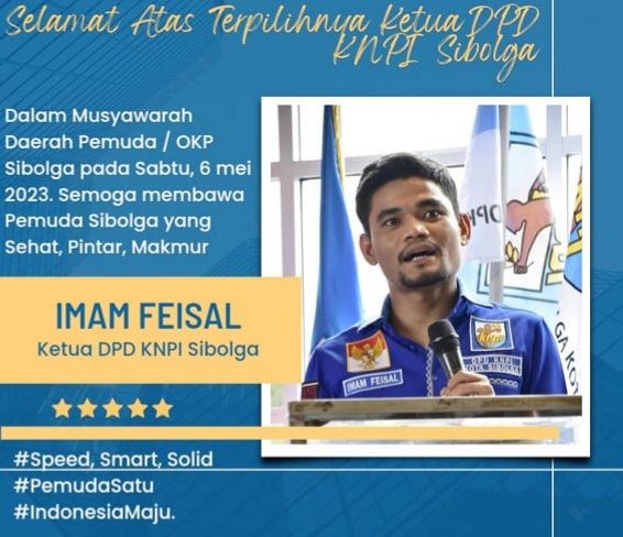 Terpilih Sebagai Ketua KNPI Sibolga, Imam Feisal Sebut Pemuda Harus Miliki 4 S
