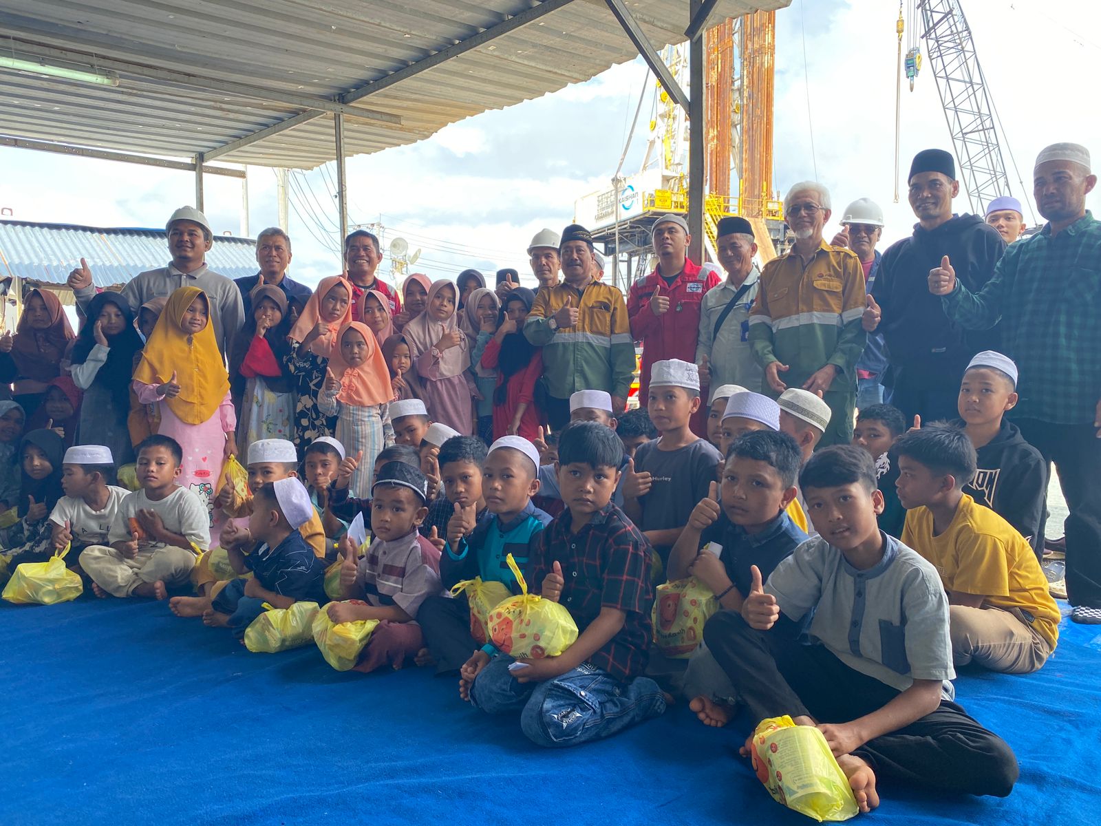 Jelang Spud-in Sumur T-13, SMGP Gelar Doa Serta Santuni Anak Yatim