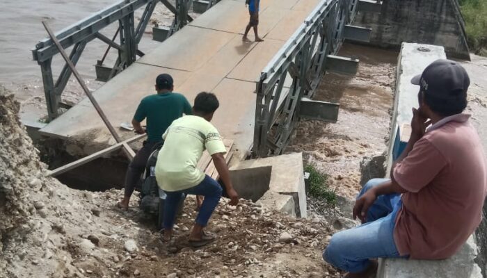 Sungai Alas Meluap, Oprit Jembatan Ambruk