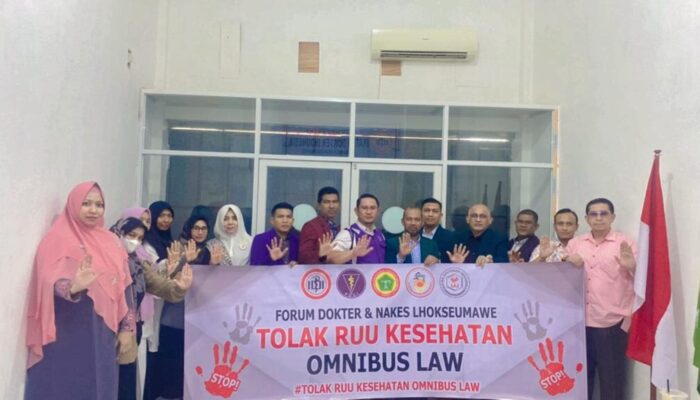 Forum Dokter Dan Nakes Lhokseumawe Tolak RUU Kesehatan Omnibus Law