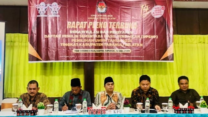 KPU Tapsel Tetapkan DPSHP Pemilu 2024 Sebanyak 219.366 Pemilih