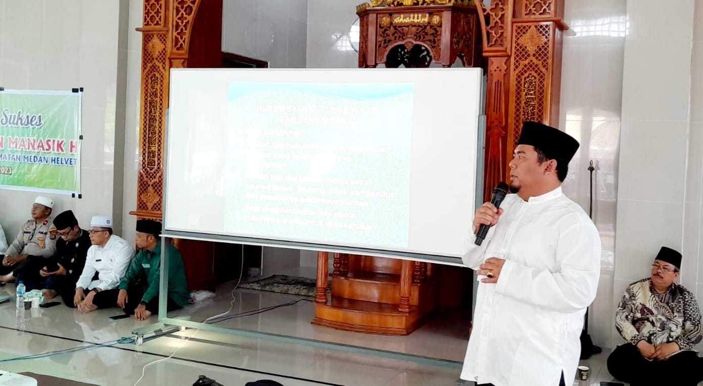 KUA Helvetia Gelar Pemantapan Bimbingan Manasik Haji