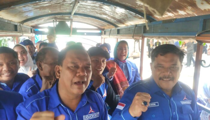 Berkas Diterima KPUD, Bacaleg Demokrat Deliserdang Sapa Rakyat Naik Odong-odong
