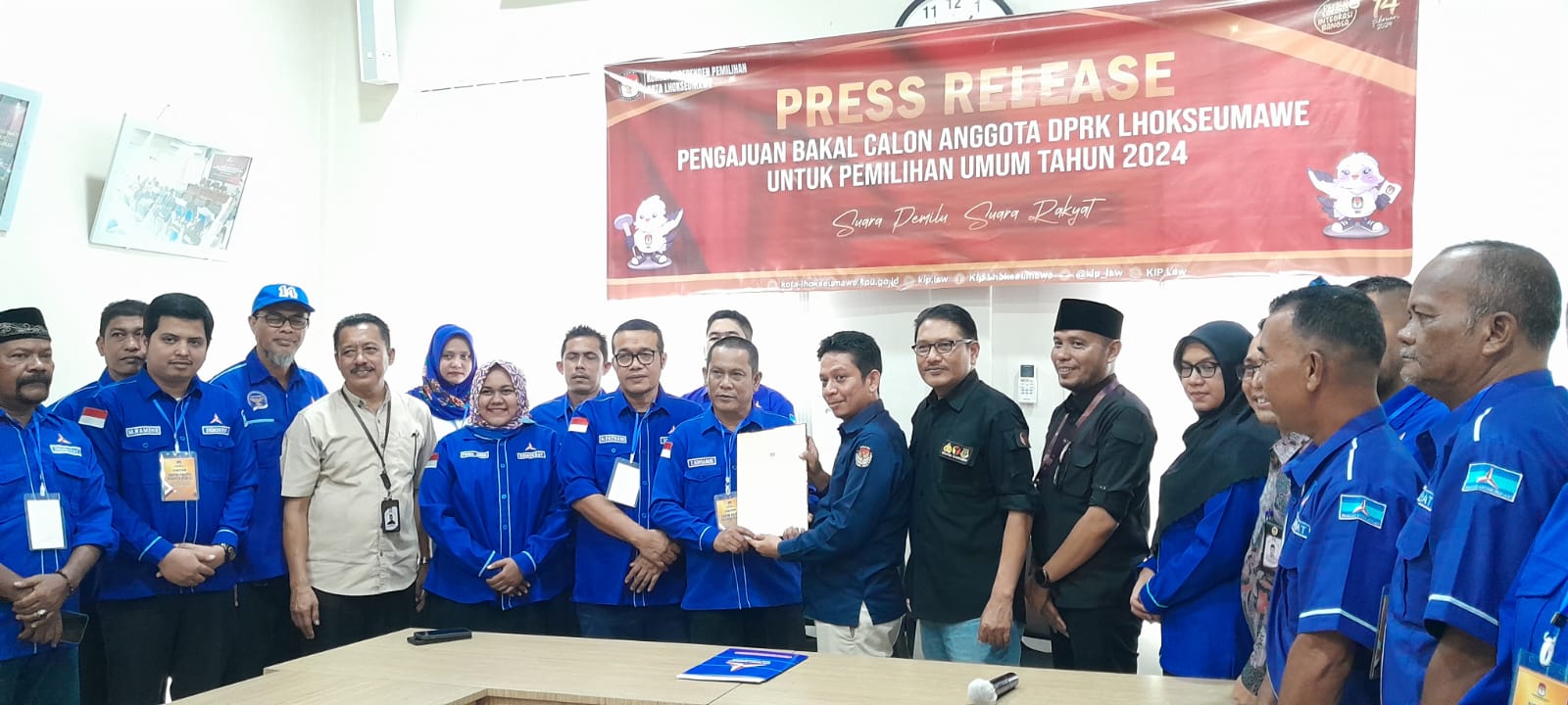 Daftarkan 25 Bacaleg, Demokrat Lhokseumawe Siap Jemput Kemenangan