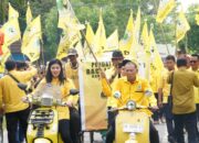 Sepasang Vespa Dan 4 Becak, Iringi Golkar Deliserdang Daftarkan 50 Bacaleg
