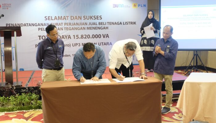 Dukung Industri Dan Bisnis Di Sumut, PLN Tandatangani SPJBTL Dengan 6 Perusahaan