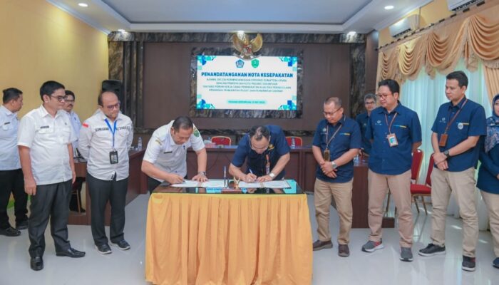 Wali Kota Sidempuan Teken Nota Kesepakatan Dengan Kanwil Perbendaharaan Sumut