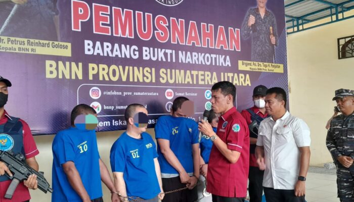 BNN Sumut Musnahkan 10 Kg Sabu