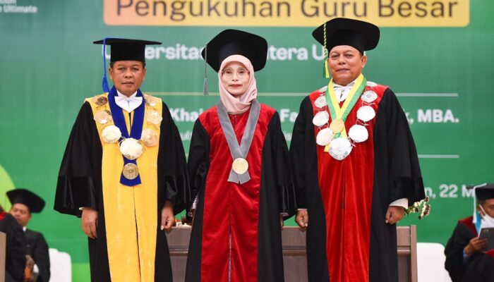 Rektor USU Kukuhkan Guru Besar Bidang Ilmu Manajemen Keuangan