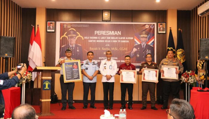 Resmikan Aula Yasonna Laoly Dan Masjid Djafar Albram, Irjen Kemenkumham Puji Kanim Banggai