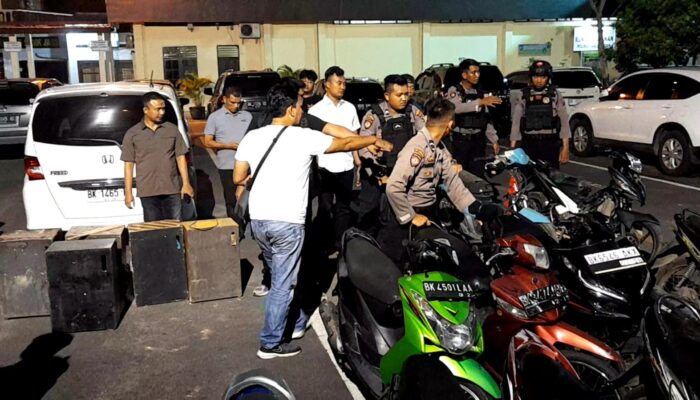 Diduga Hasil Kejahatan, Polisi Sita 28 Unit Sepedamotor Di Sunggal