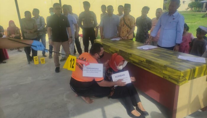Polres Palas Gelar Rekonstruksi Pembunuhan Janda YSS