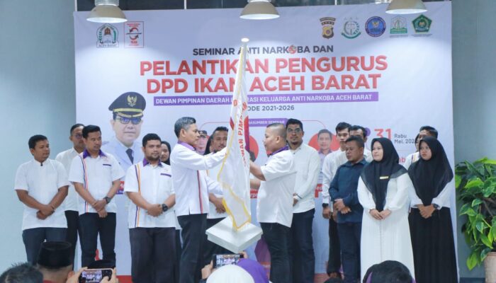Berantas Narkoba, Pengurus DPD IKAN Aceh Barat Dilantik 