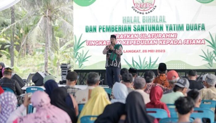 Gelar Halal Bihalal dan Santunan ke Panti Asuhan di Langkat, Petebu Kenalkan Ganjar Presiden 2024