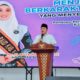 BUPATI Batubara Ir.H.Zahir, M.AP ditengah kegiatan pelatihan smart teaching bagi guru PAUD dan penggerak yang dirangkaikan dengan halalbihalal 1444 H tahun 2023 dan perayaan hari jadi Pokja Bunda PAUD yang kedua tahun. Waspada/Iwan Has