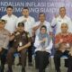 TPID Kota Pematangsiantar menggelar HLM dan Wali Kota Susanti Dewayani (empat kiri depan) bersama Kepala KPw BI Teuku Munandar (tiga kiri) berkesempatan pose bersama di ruang rapat lantai empat KPw BI, Jl. H. Adam Malik, Rabu (10/5) tentang pengendalian inflasi terutama akibat kenaikan harga beras dalam beberapa hari terakhir.(Waspada-ist).