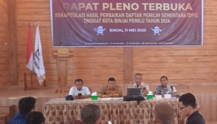 KPU Binjai Gelar Rapat Pleno Terbuka