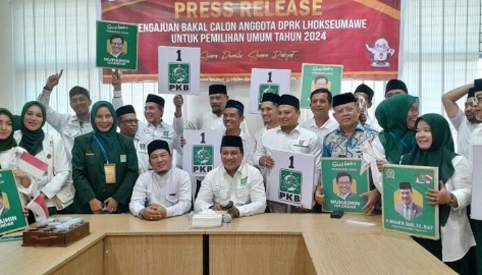 25 Bacaleg DPRK Dari PKB Lhokseumawe Mendaftar Ke KIP