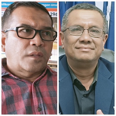Ketua DPD PAN Nasrul Syam, dan Ketua DPD Partai NasDem, Kabupaten Pidie Fadhlullah TM Daud. Waspada/Muhammad Riza