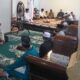 Ketua BKM Masjid Ubudiyah P.Brandan saat memberi sambutan, Jumat (19/5). Waspada/Boy Aprizal