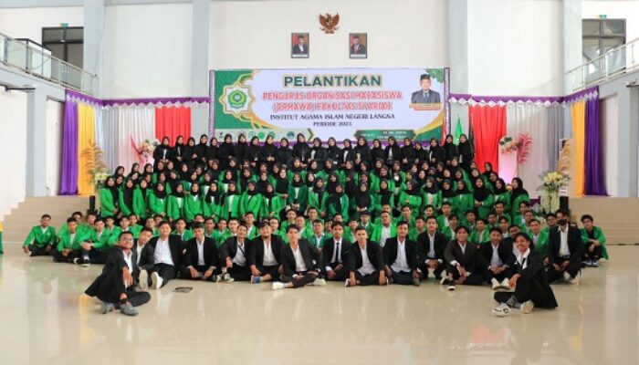 Pengurus Ormawa Fakultas Syariah IAIN Langsa Dilantik