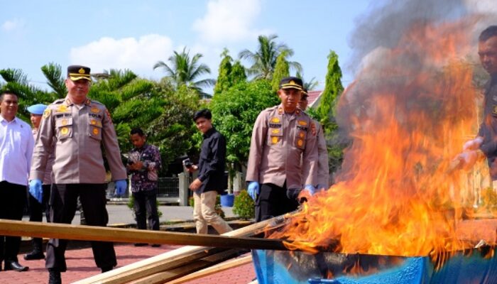 Polres Aceh Utara Musnahkan Belasan Miliar Rupiah Narkoba
